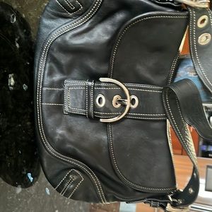 Coach black leather purse